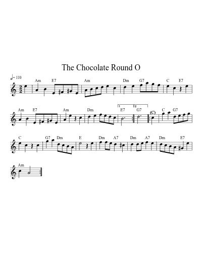 The Chocolate Round O (Version 3) sheet music preview