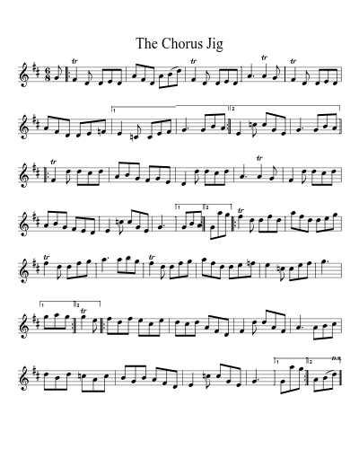 The Chorus Jig (Version 2) sheet music preview