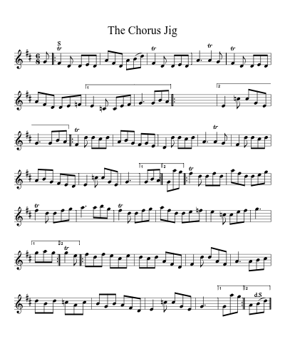 The Chorus Jig (Version 3) sheet music preview