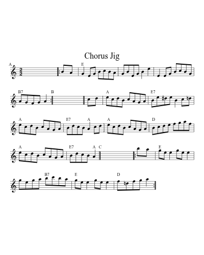 Chorus Jig (Version 17) sheet music preview