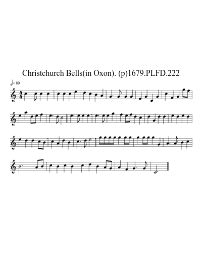 Christchurch Bells(in Oxon). (p)1679.PLFD.222 sheet music preview