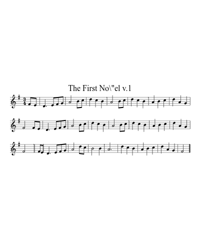The First No\"el v.1 sheet music preview