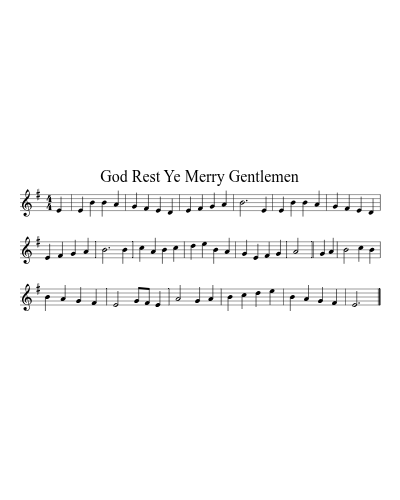 God Rest Ye Merry Gentlemen