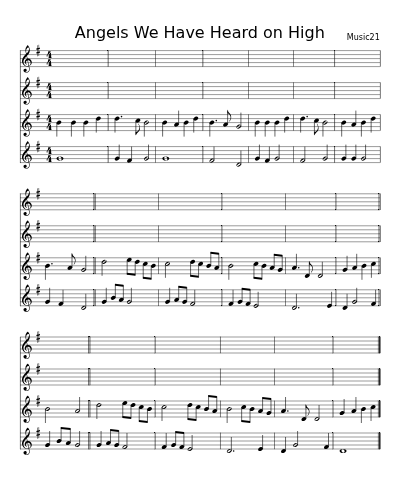 Angels We Have Heard On High (Christmas Carols)