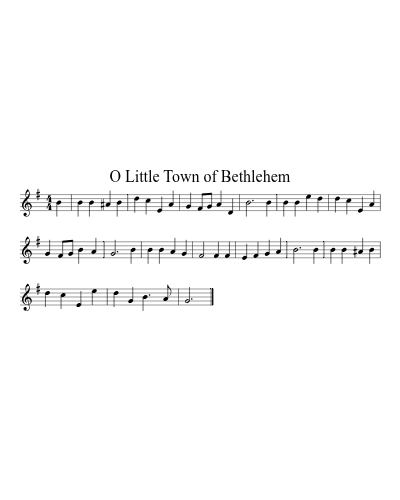 O Little Town of Bethlehem