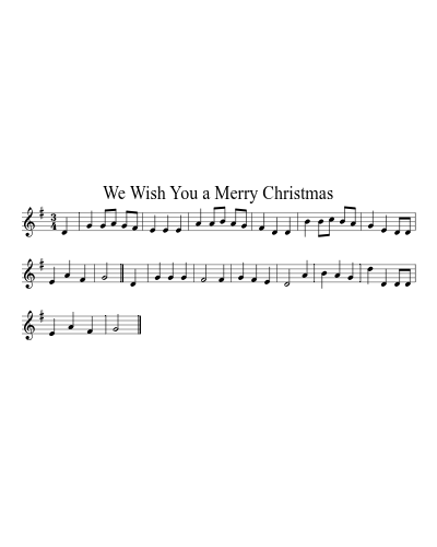 We Wish You A Merry Christmas (Christmas Carols) sheet music preview