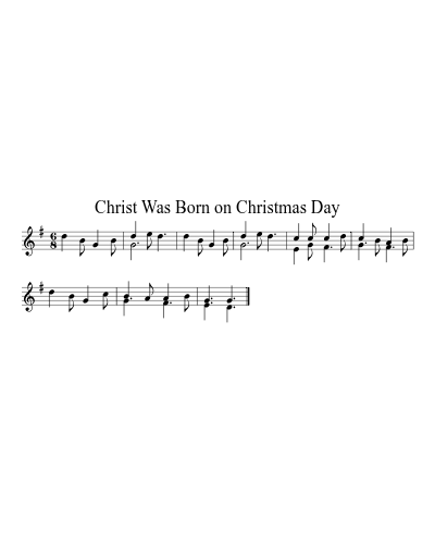 Christ Was Born on Christmas Day (Christmas Carols) preview