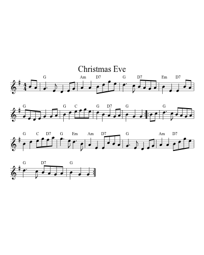 Christmas Eve (Version 11) sheet music preview