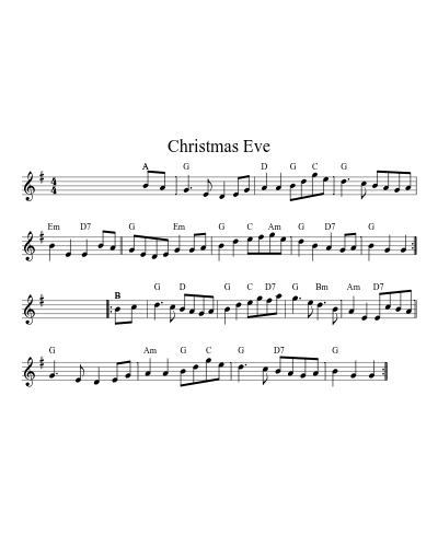 Christmas Eve (Version 20) sheet music preview