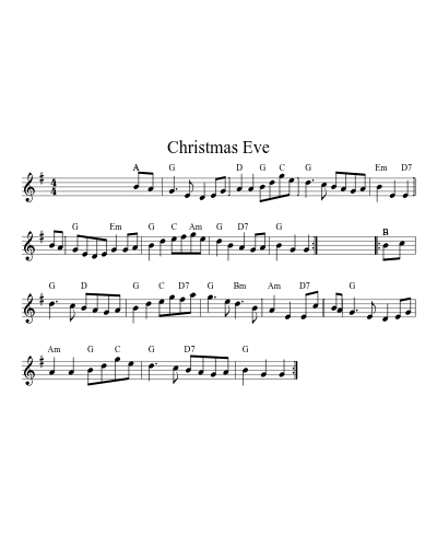Christmas Eve (Version 22) sheet music preview