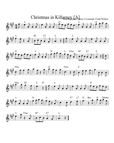 Christmas in Killarney    [A] (Version 2)