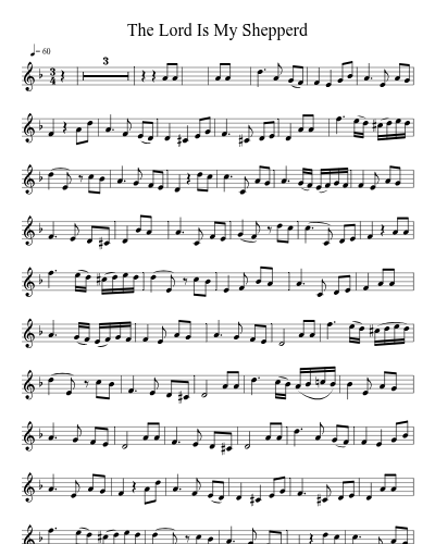 The Lord Is My Shepperd sheet music preview
