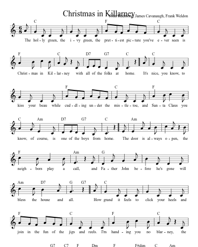 Christmas in Killarney    [A] (Version 4)