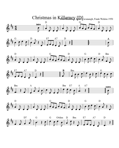 Christmas in Killarney    [D] (Version 2)