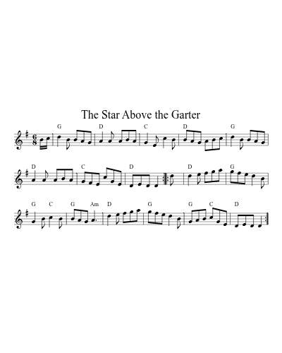 The star above the garter (Church Star Morrisons Cliffs Sailors Set) sheet music preview