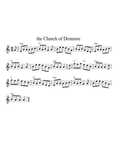 The Church of Dromore (Version 8) sheet music preview