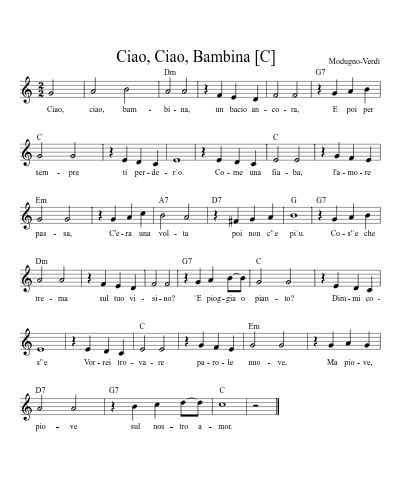Ciao, Ciao, Bambina   [D]