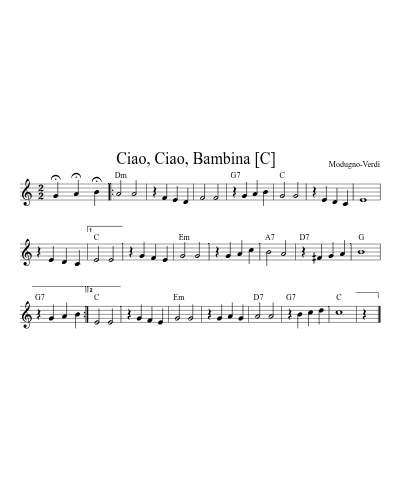 Ciao, Ciao, Bambina   [C] (Version 3)