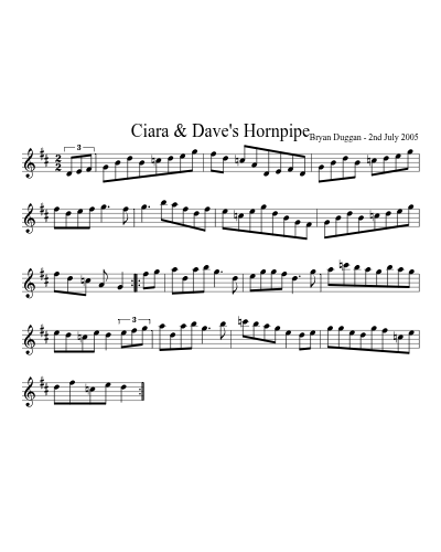 Ciara & Dave's Hornpipe (Version 2)