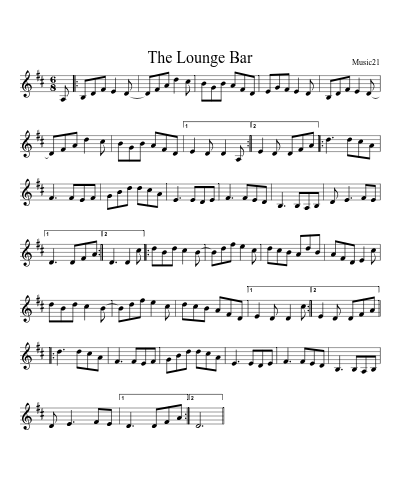 The Lounge Bar sheet music preview