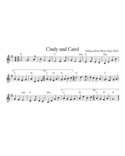 Cindy and Carol (Version 4)