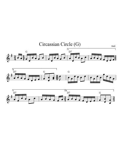 Circassian Circle   (G)