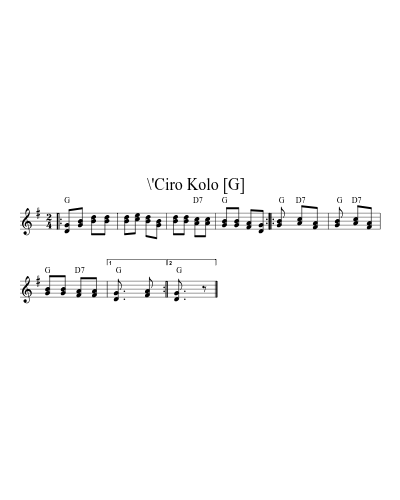 \'Ciro Kolo   [G]