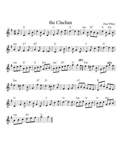 The Clachan (Version 3) sheet music preview