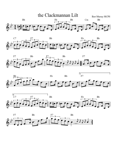 the Clackmannan Lilt (Version 2) sheet music preview