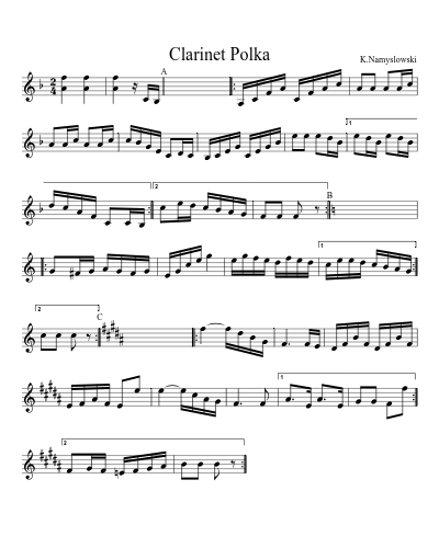 Clarinet Polka (Version 2) preview