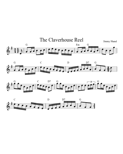 The Claverhouse Reel sheet music preview