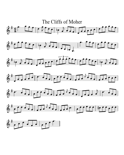The cliffs of Moher (Version 5) sheet music preview