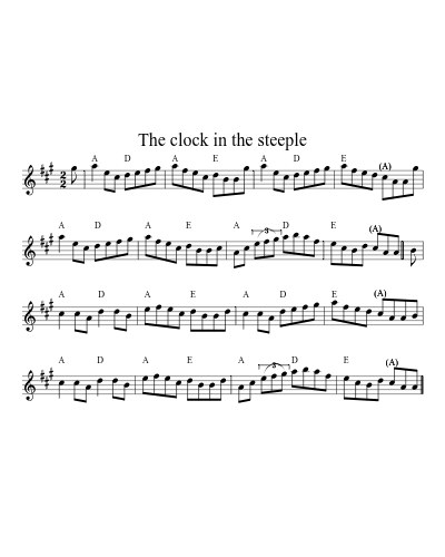 The clock in the steeple (Version 4) sheet music preview