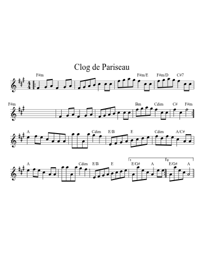 Clog de Pariseau (Version 3)