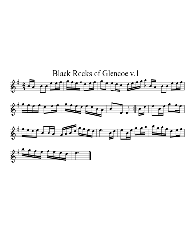Black Rocks of Glencoe  v.1 (Closing Shortened Standpiece)