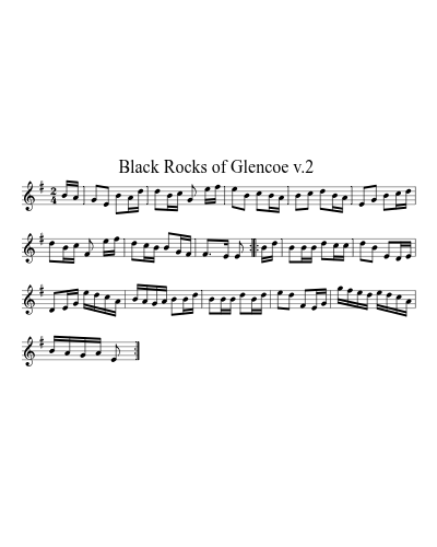 Black Rocks of Glencoe  v.2 (Closing Shortened Standpiece)