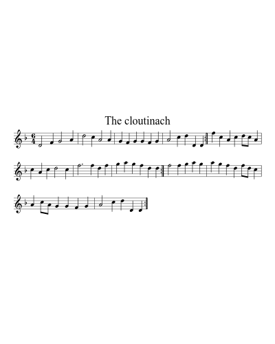 The cloutinach sheet music preview