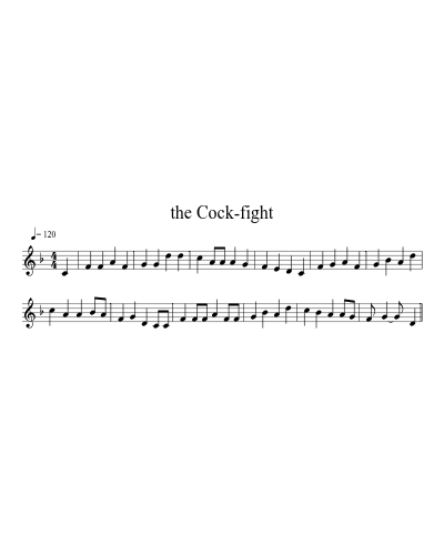 the Cock-fight (Version 2) sheet music preview