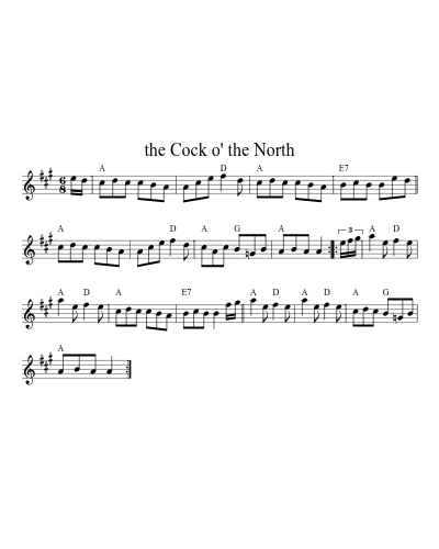 The cock o' the north (Version 5) sheet music preview