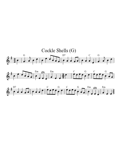 Cockle Shells   (G) (Version 2)