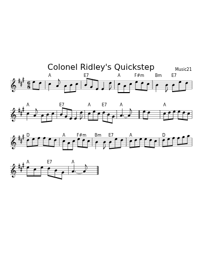 Colonel Ridley's Quickstep (Version 2)