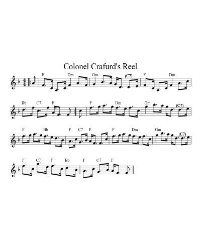 Colonel Crafurd's Reel (Version 3)