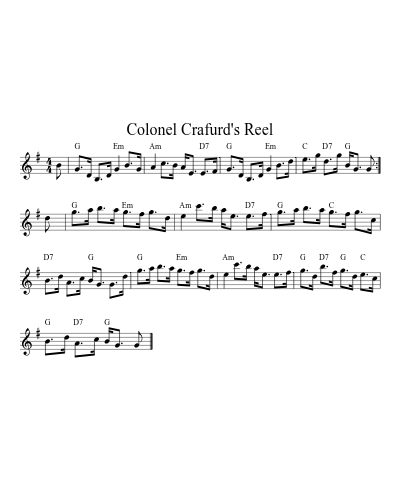 Colonel Crafurd's Reel (Version 4)