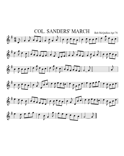 COL. SANDERS' MARCH (Version 2)