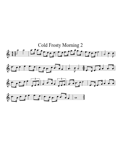 Cold Frosty Morning 2 sheet music preview