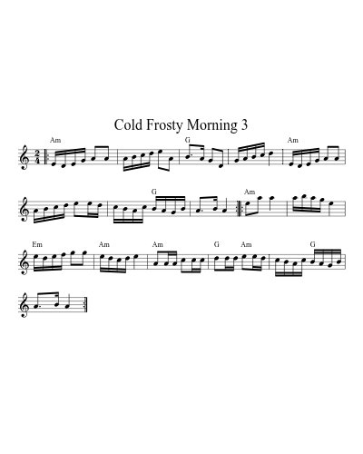 Cold Frosty Morning 3 (Version 2) sheet music preview