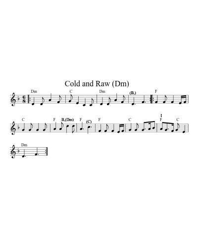 Cold and Raw   (Dm) (Version 6)