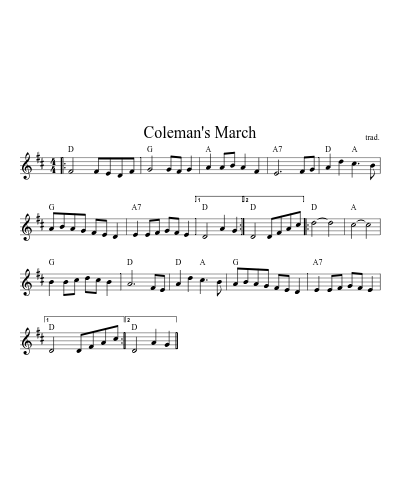 Coleman's March (Version 4)
