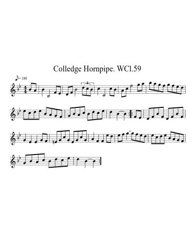 Colledge Hornpipe. WCl.59