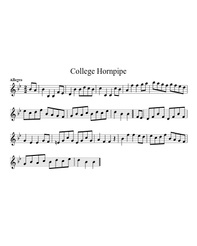 College Hornpipe (Version 12)
